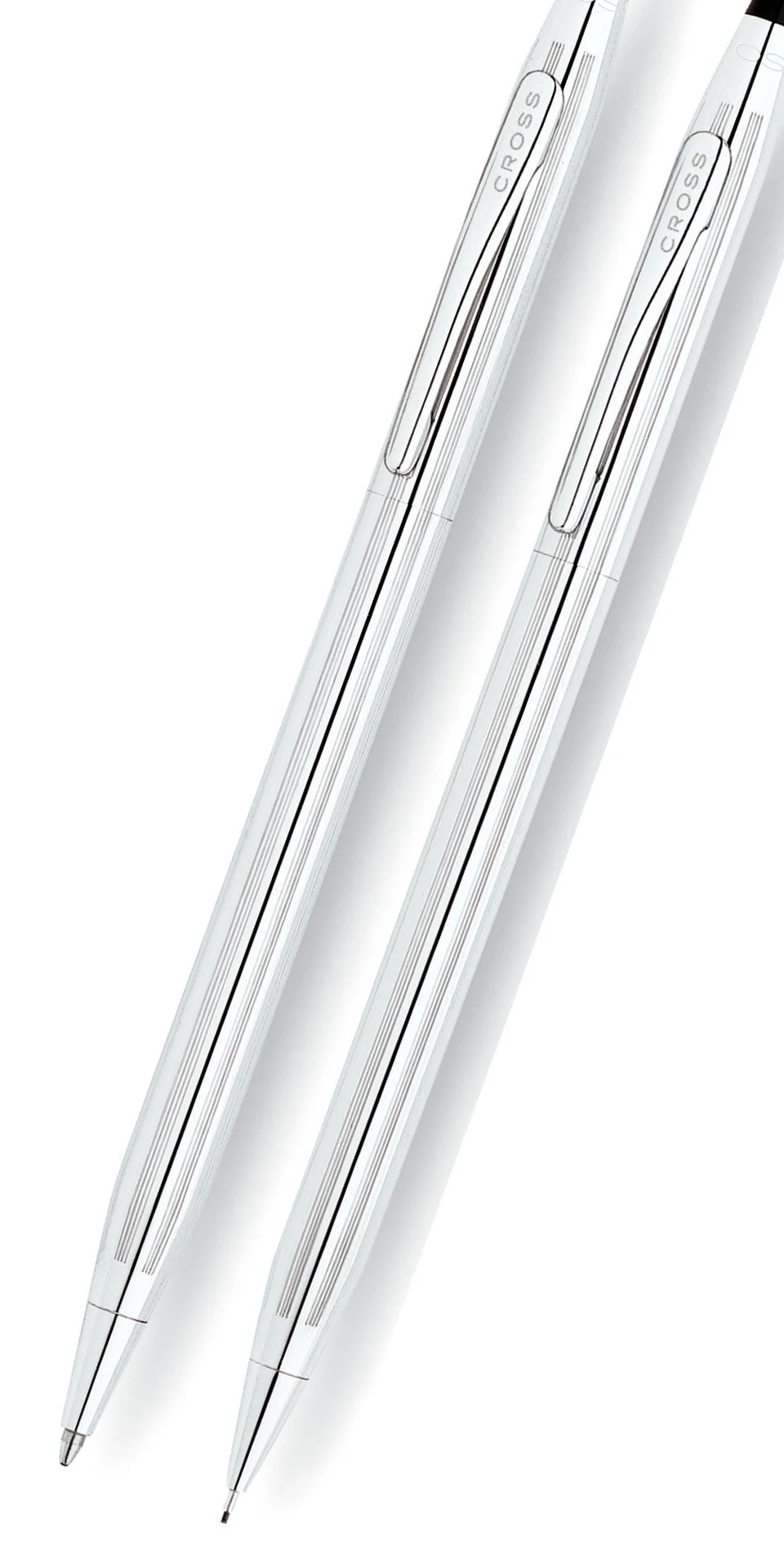 Classic Century® Lustrous Chrome Pen and Pencil Set - Image 2