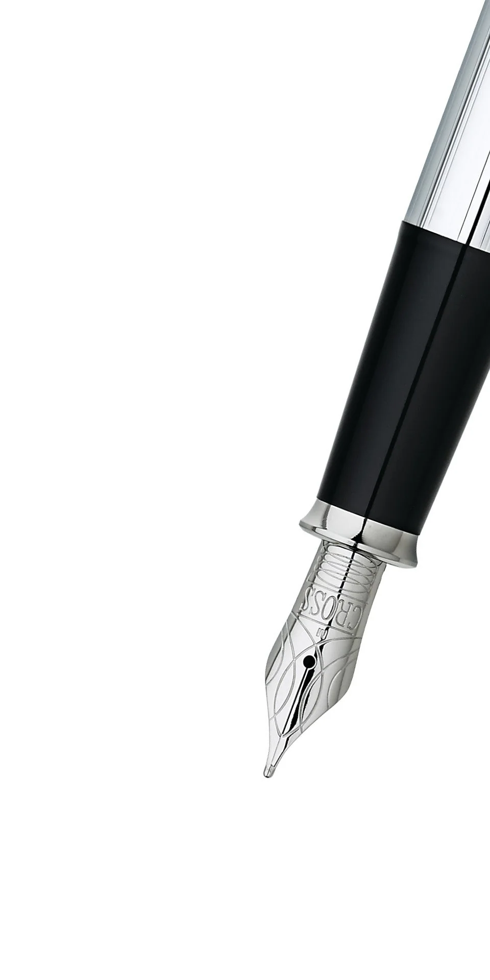 Townsend® Lustrous Chrome Stainless-Steel Fine Nib Fountain Pen - Image 2