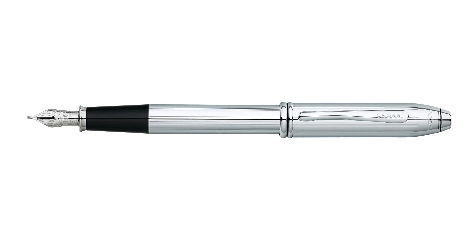 Townsend® Lustrous Chrome Stainless-Steel Fine Nib Fountain Pen - Image 3