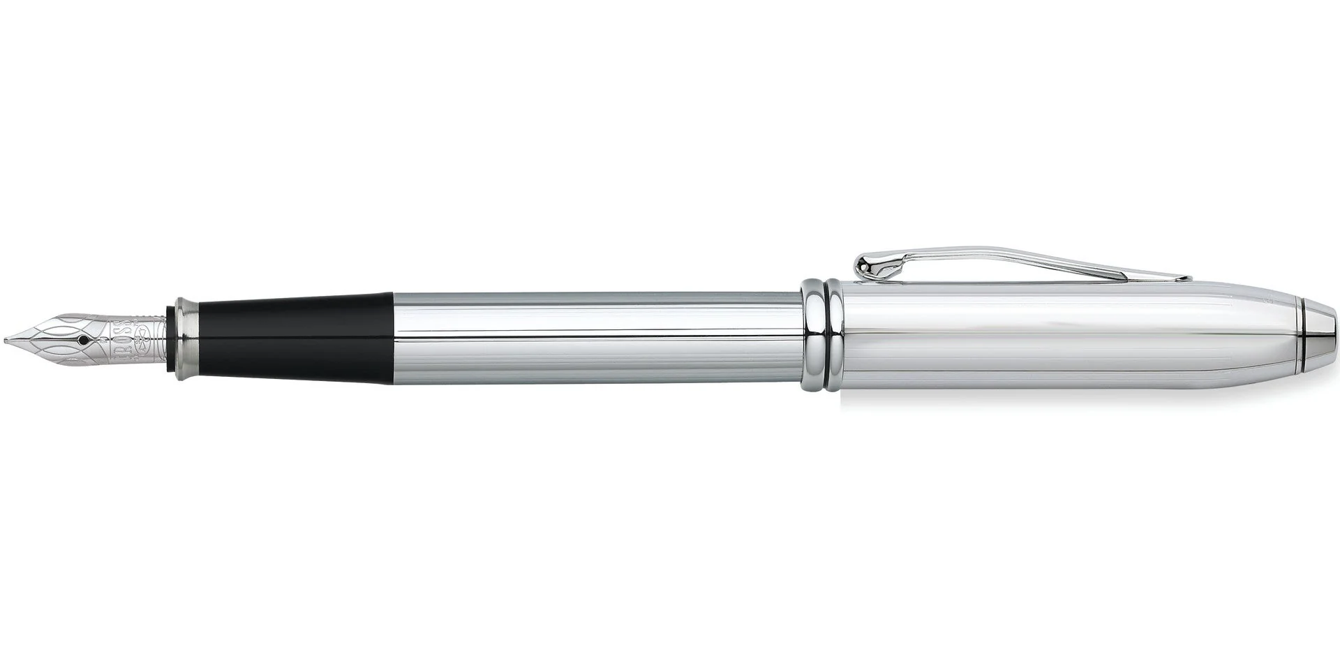 Townsend® Lustrous Chrome Stainless-Steel Fine Nib Fountain Pen - Image 4