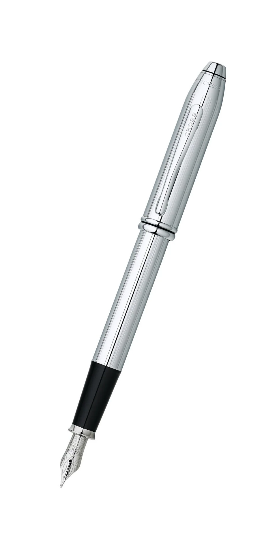Townsend® Lustrous Chrome Stainless-Steel Medium Nib Fountain Pen - Image 5