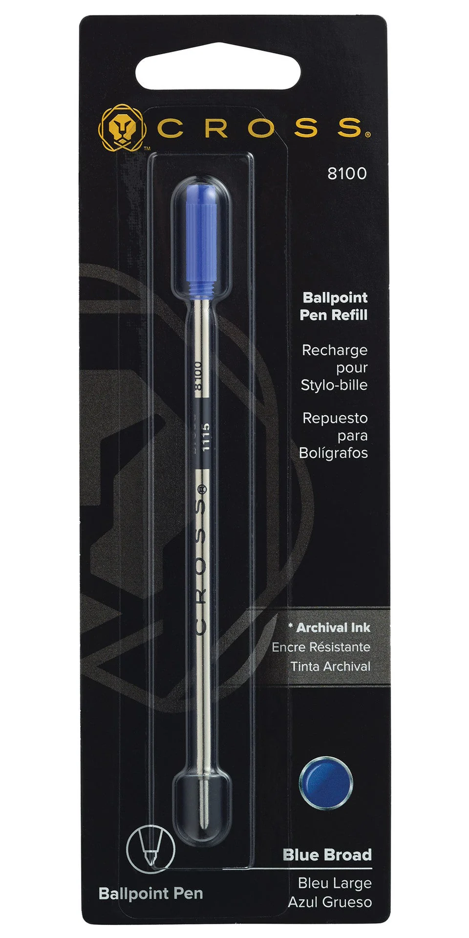 Ballpoint Pen Refill - Blue - Broad - Single Pack