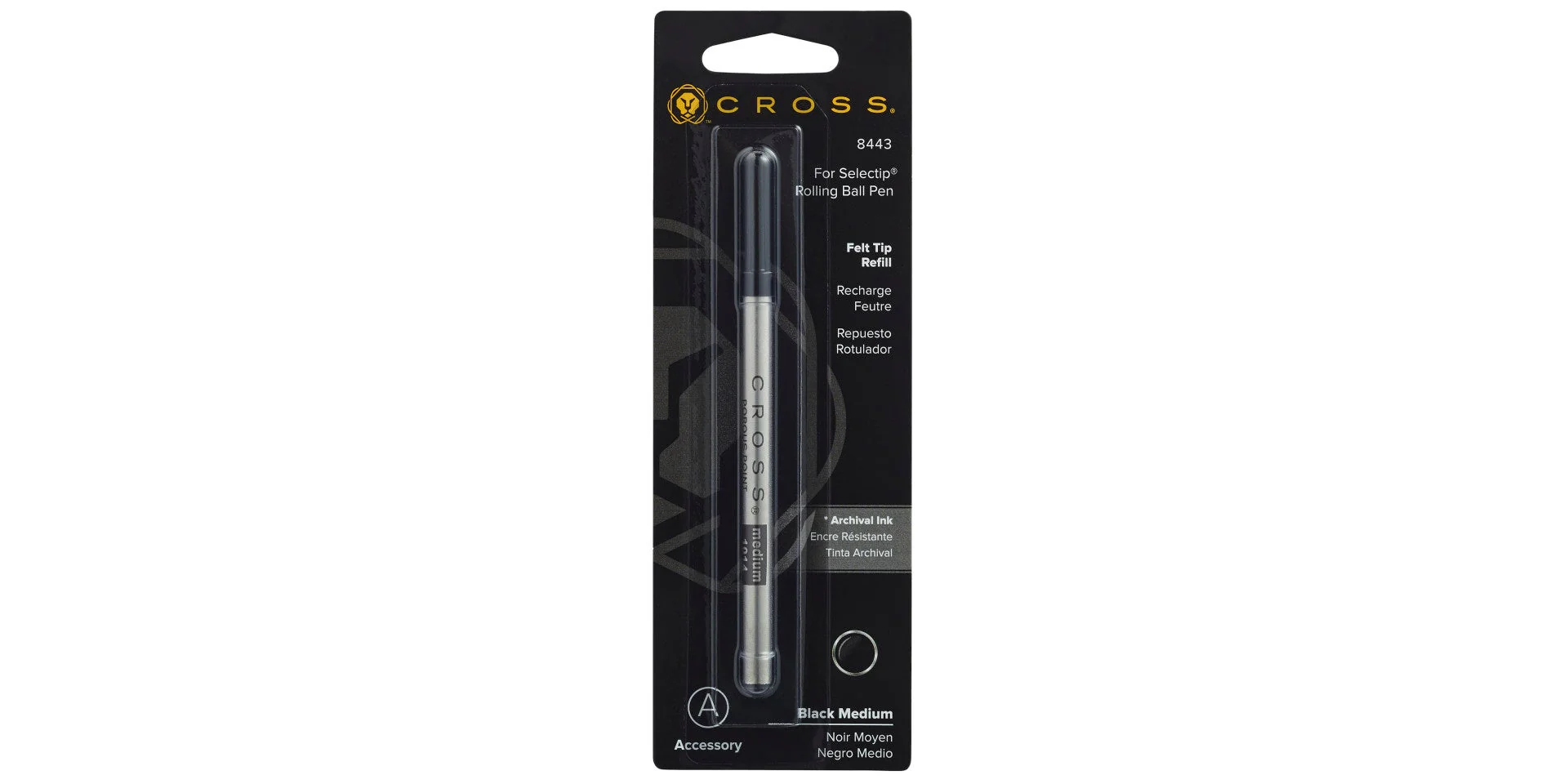 Porous-Point (Felt-Tip) Refill for Selectip® Pens - Black - Medium - Image 2