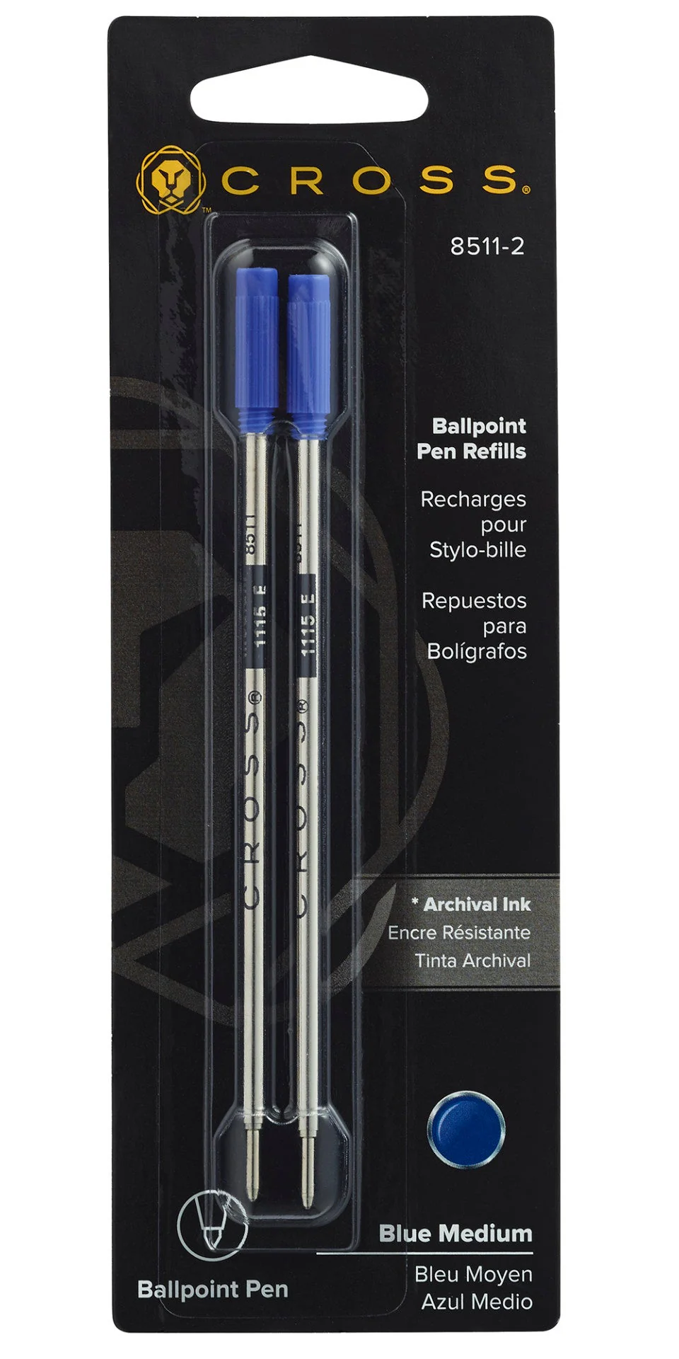 Ballpoint Pen Refill - Blue - Medium - Dual Pack - Image 3
