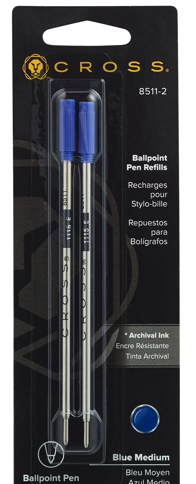 Ballpoint Pen Refill - Blue - Medium - Dual Pack - Image 4
