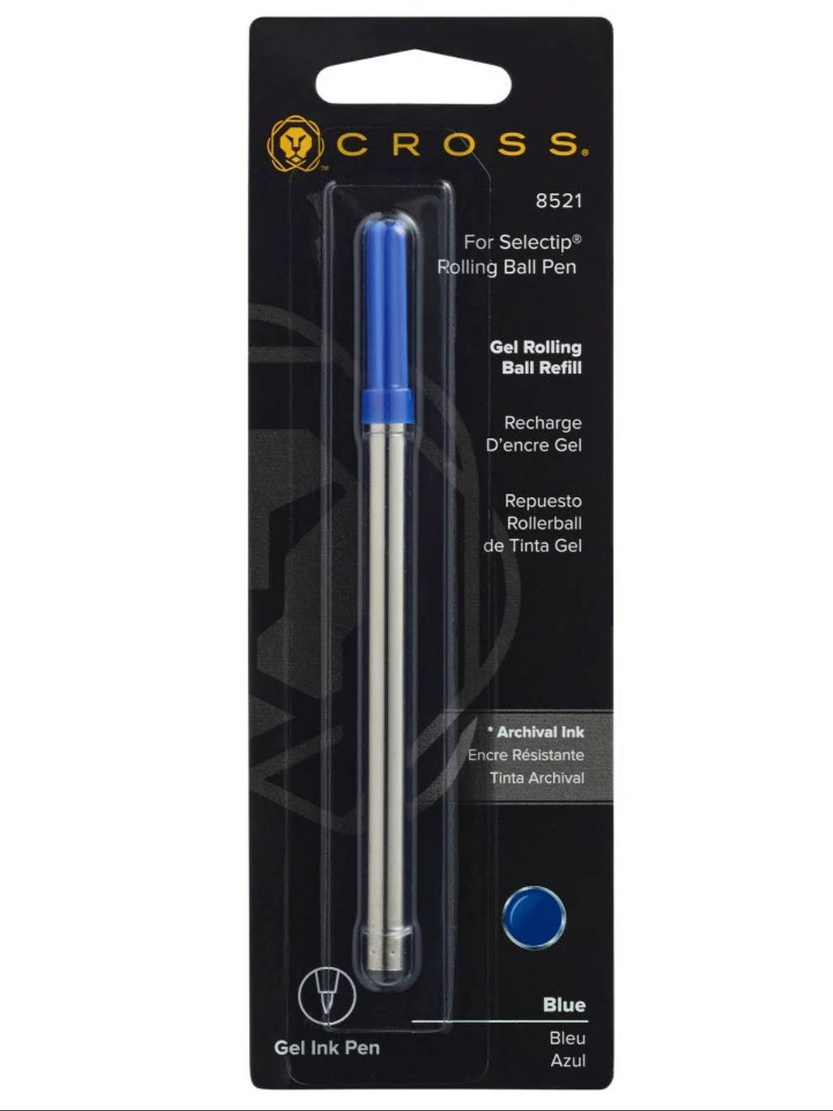 Selectip® Gel Rollerball Pen Refill - Blue - Medium - Single Pack - Image 2