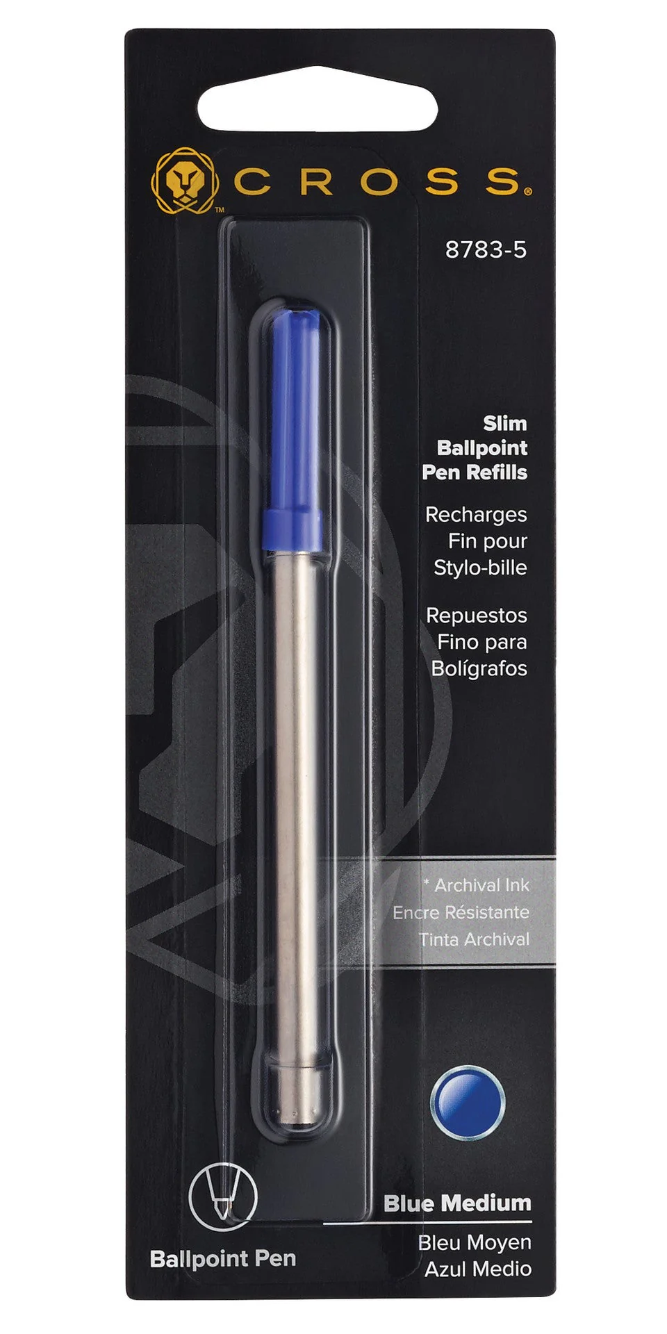 Slim Ballpoint Pen Refill - Blue - Single Pack - Image 3