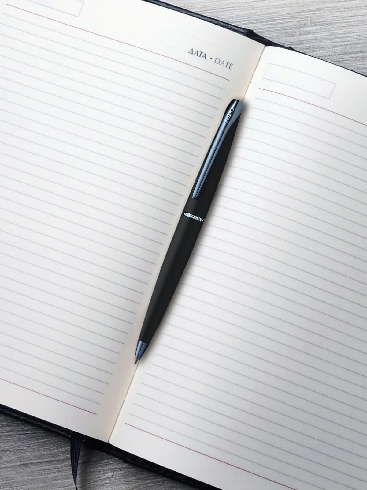 ATX® Basalt Black with Blue PVD Ballpoint Pen - Image 3