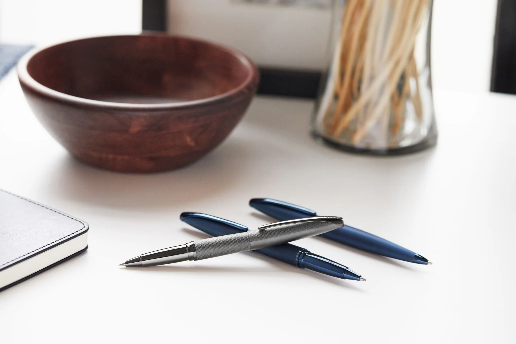 ATX® Sandblasted Dark Blue Ballpoint Pen - Image 5