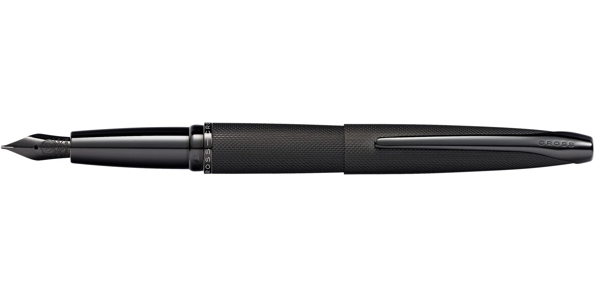 ATX® Brushed Black Stainless Steel Medium Nib Fountain Pen - Image 3