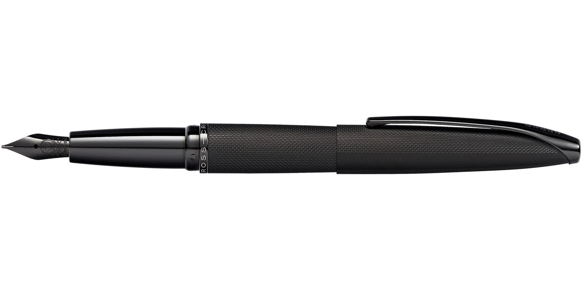 ATX® Brushed Black Stainless Steel Medium Nib Fountain Pen - Image 4
