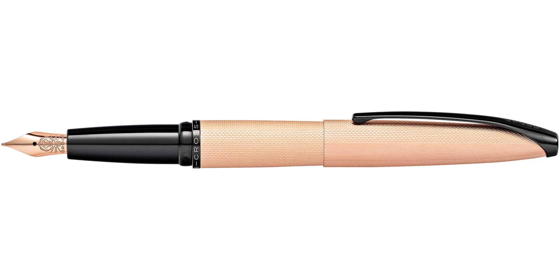 ATX® Brushed Rose Gold Stainless Steel Fine Nib Fountain Pen - Image 4