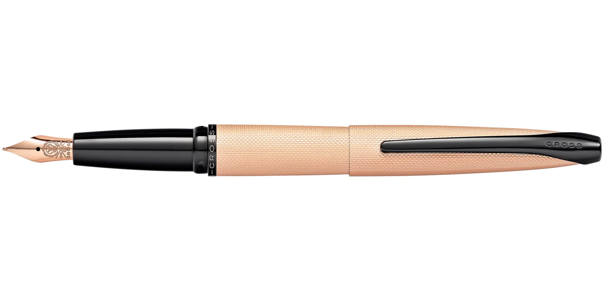 ATX® Brushed Rose Gold Stainless Steel Medium Nib Fountain Pen - Image 3