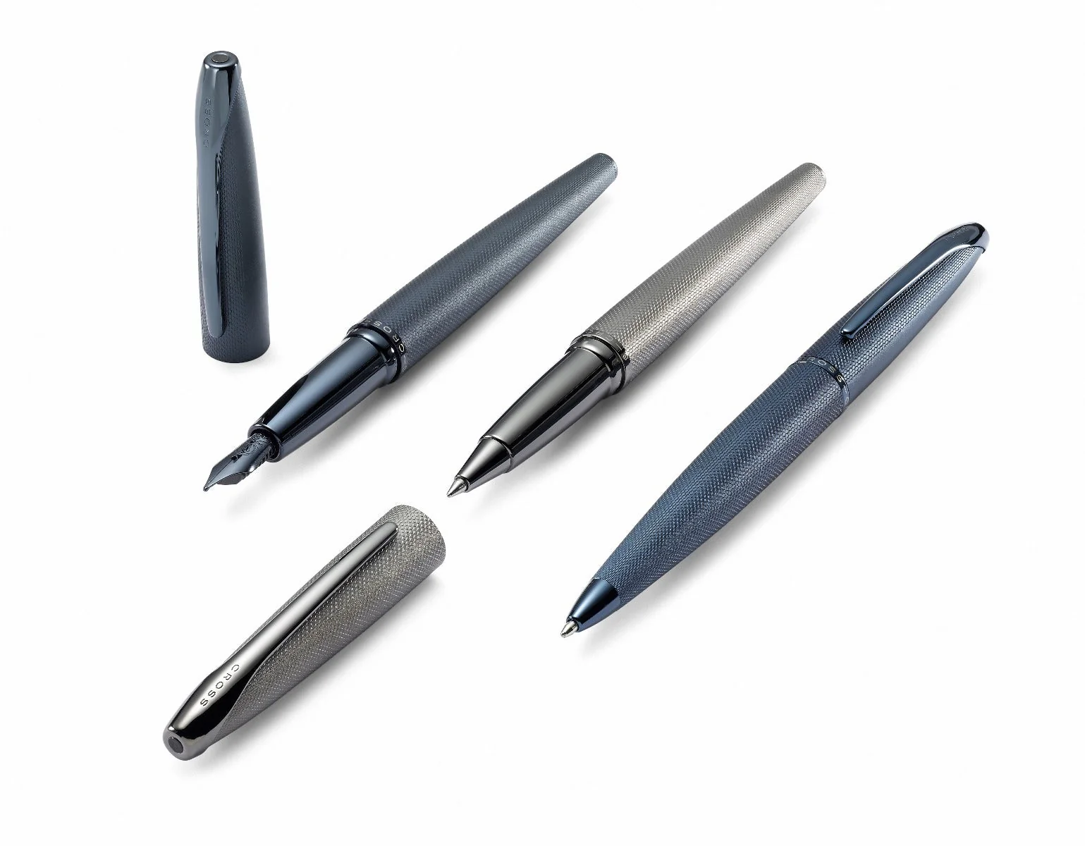 ATX® Sandblasted Dark Blue Stainless Steel Fine Nib Fountain Pen - Image 7