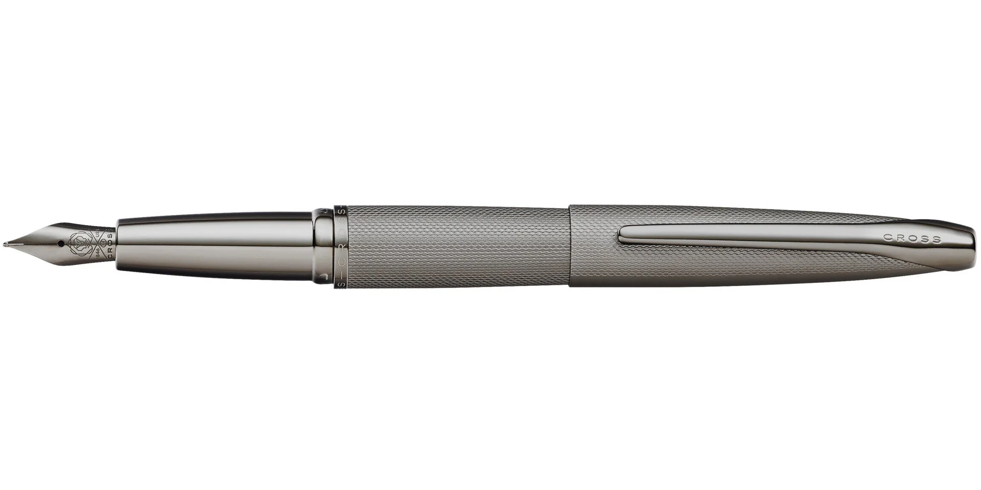 ATX® Sandblasted Titanium Gray Stainless Steel Medium Nib Fountain Pen - Image 4