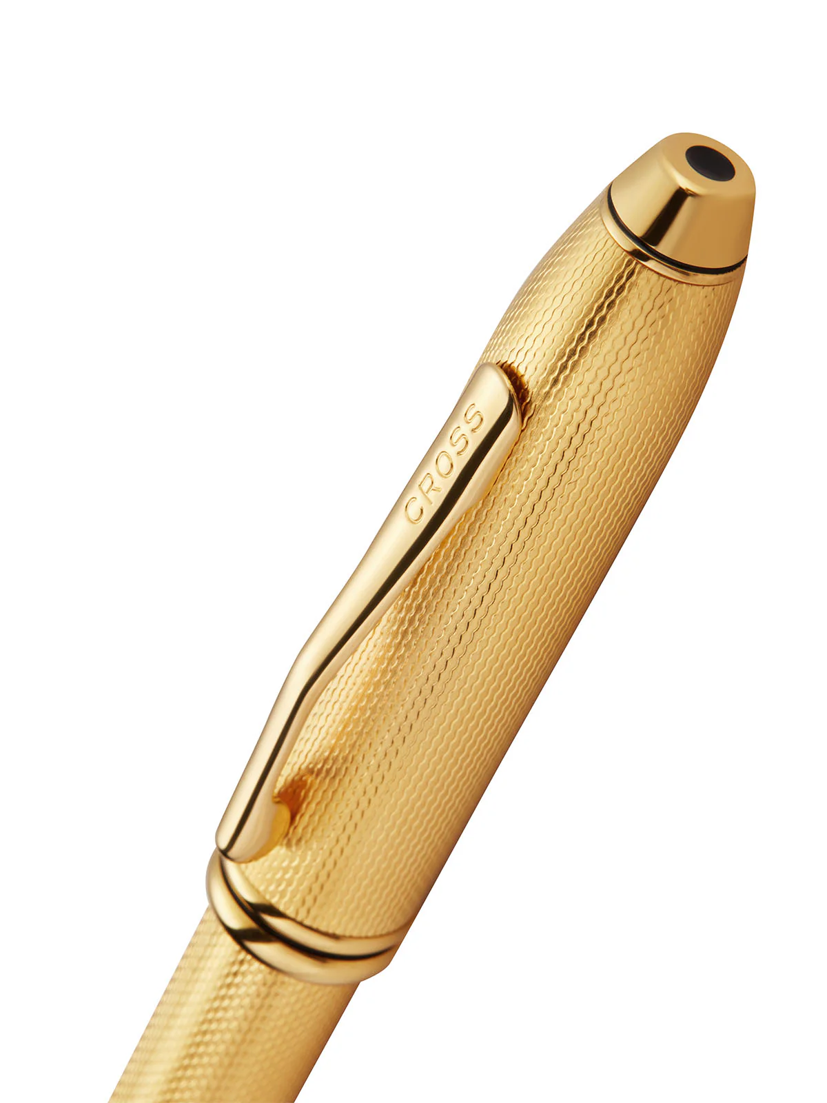 Townsend® Polished 23KT Gold Plated Engraved Diamond Pattern with 23KT Gold Plated Appointments Ballpoint Pen - Image 2