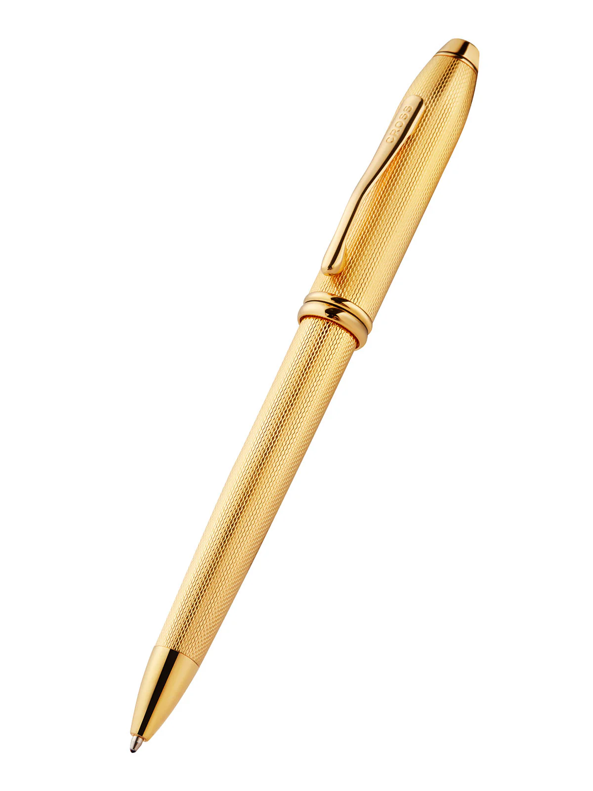 Townsend® Polished 23KT Gold Plated Engraved Diamond Pattern with 23KT Gold Plated Appointments Ballpoint Pen - Image 4