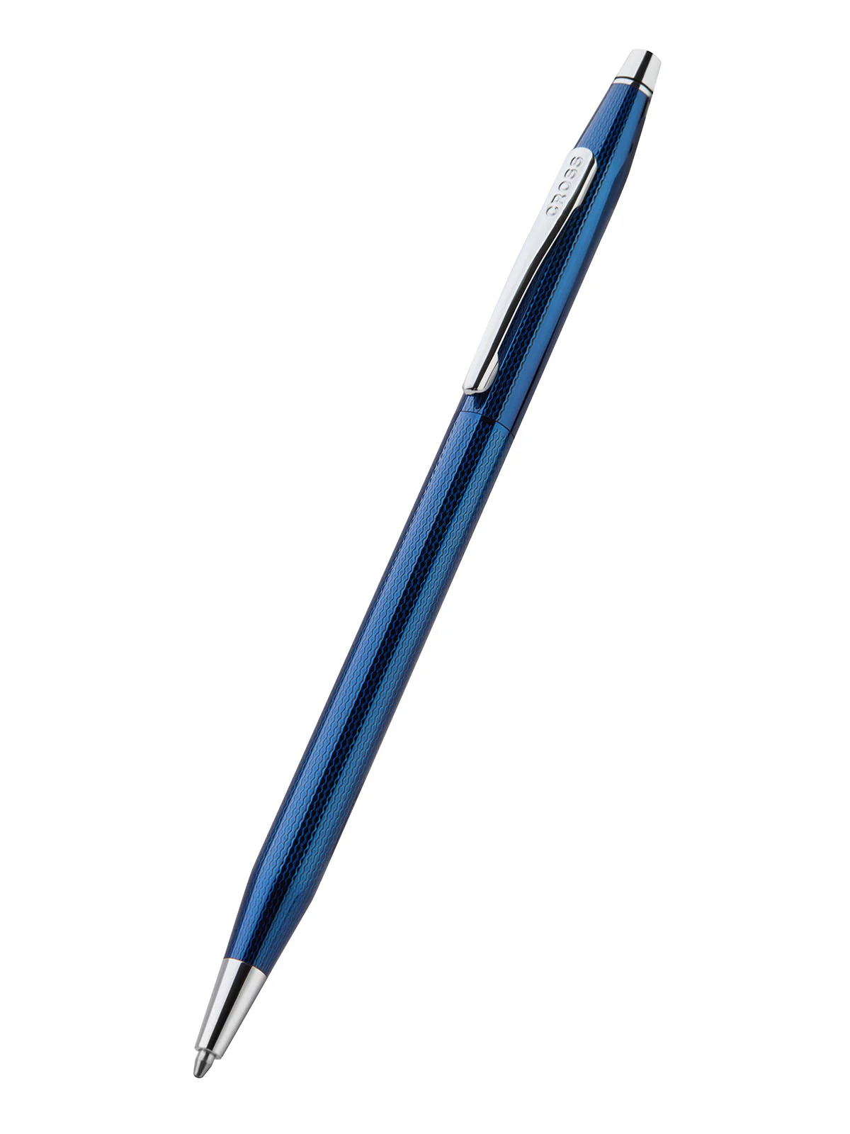 Classic Century® Translucent Cobalt Blue Engraved Diamond Pattern Ballpoint Pen - Image 3