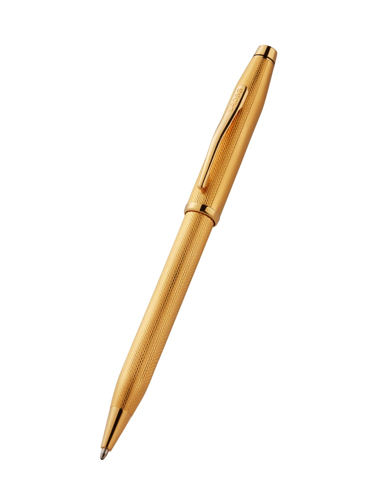 Century® II Polished 23KT Gold-plated Engraved Diamond Pattern Ballpoint Pen - Image 2