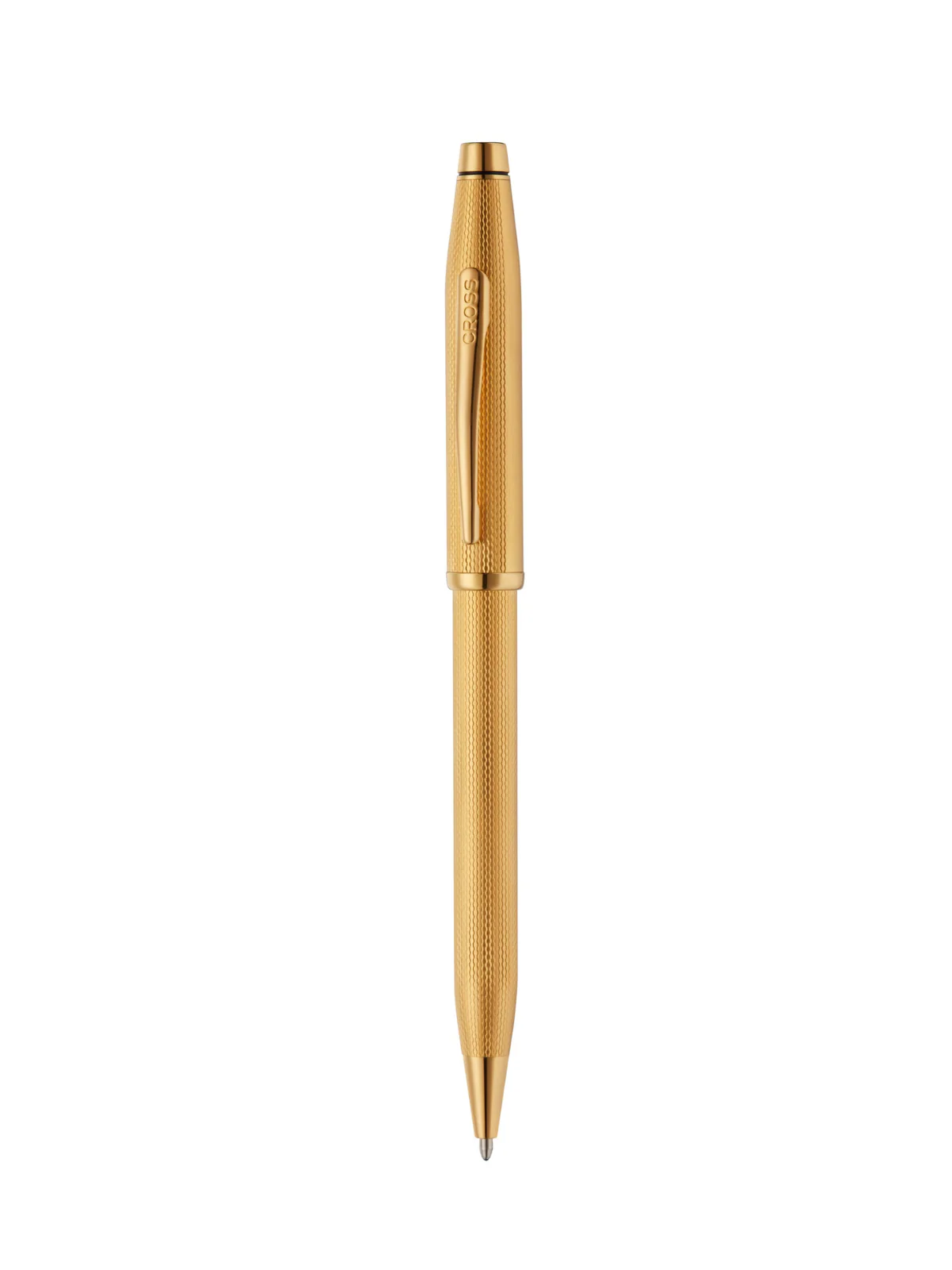Century® II Polished 23KT Gold-plated Engraved Diamond Pattern Ballpoint Pen - Image 3