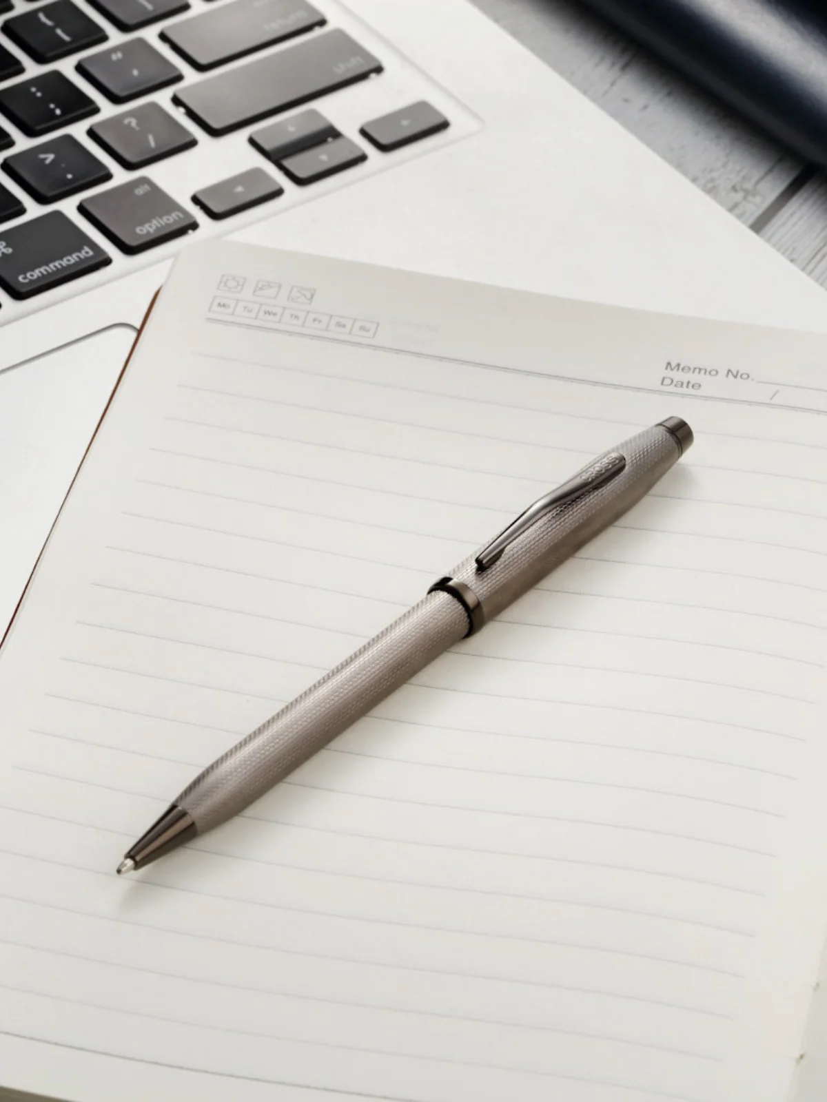 Century® II Polished Slate Gray Engraved Diamond Pattern Ballpoint Pen - Image 6
