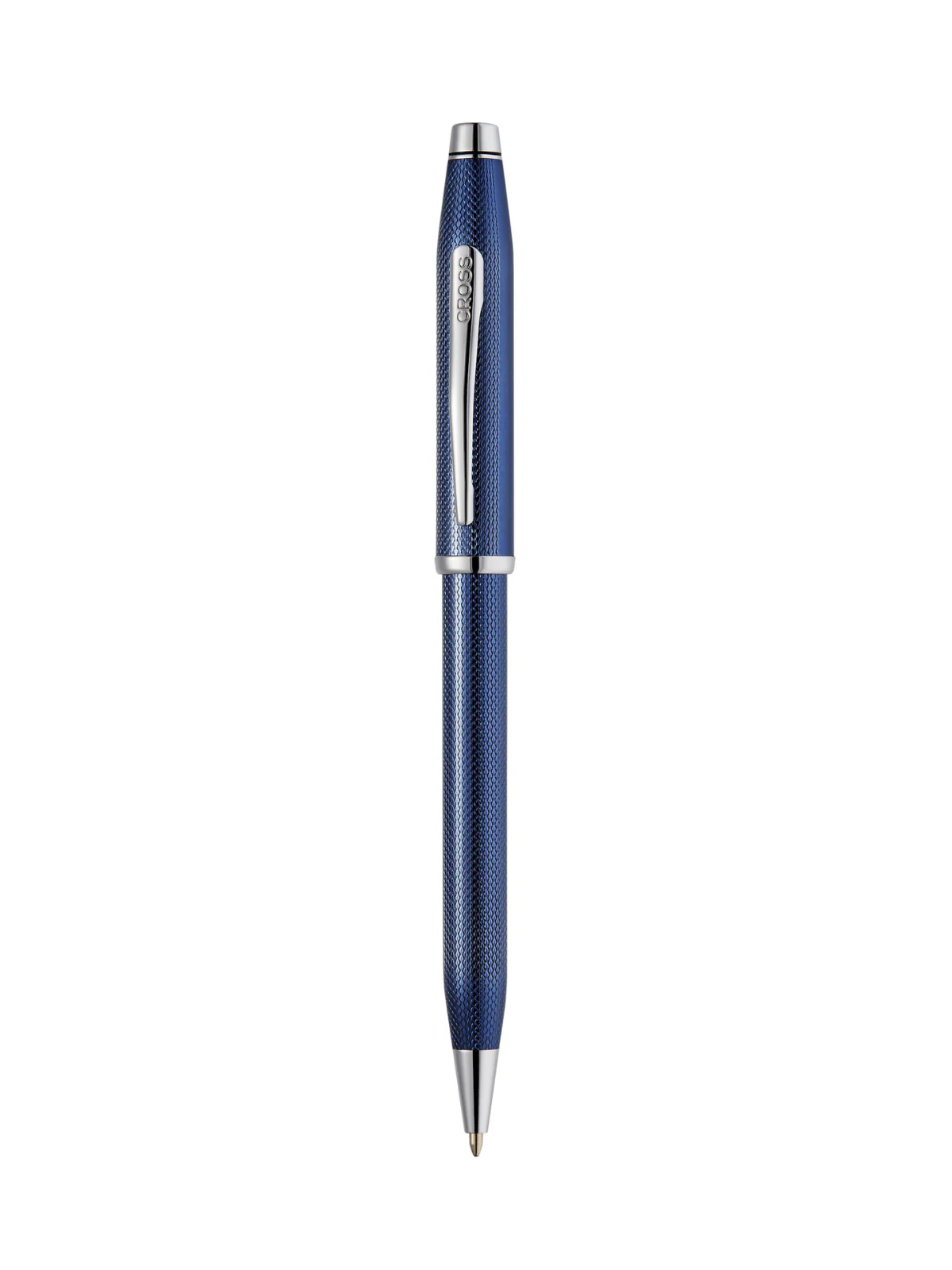 Century® II Polished Translucent Cobalt Blue Engraved Diamond Pattern Ballpoint Pen - Image 3