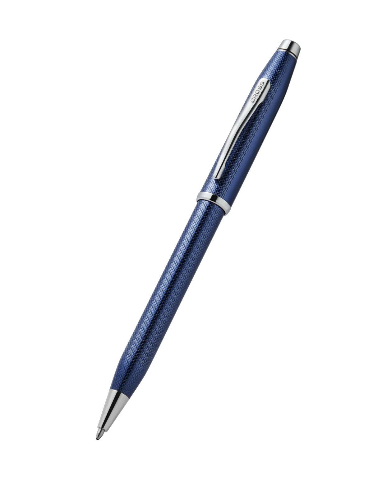 Century® II Polished Translucent Cobalt Blue Engraved Diamond Pattern Ballpoint Pen - Image 5