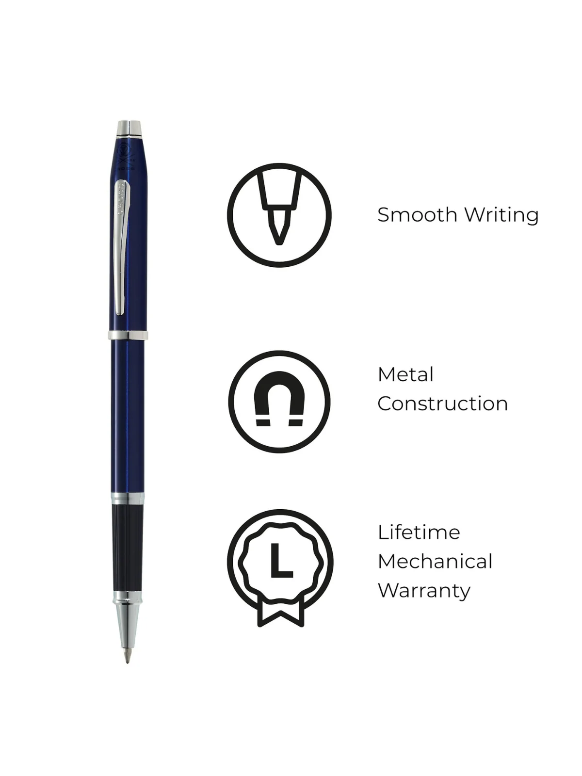 Century® II Blue Lacquer Rollerball Pen - Image 3