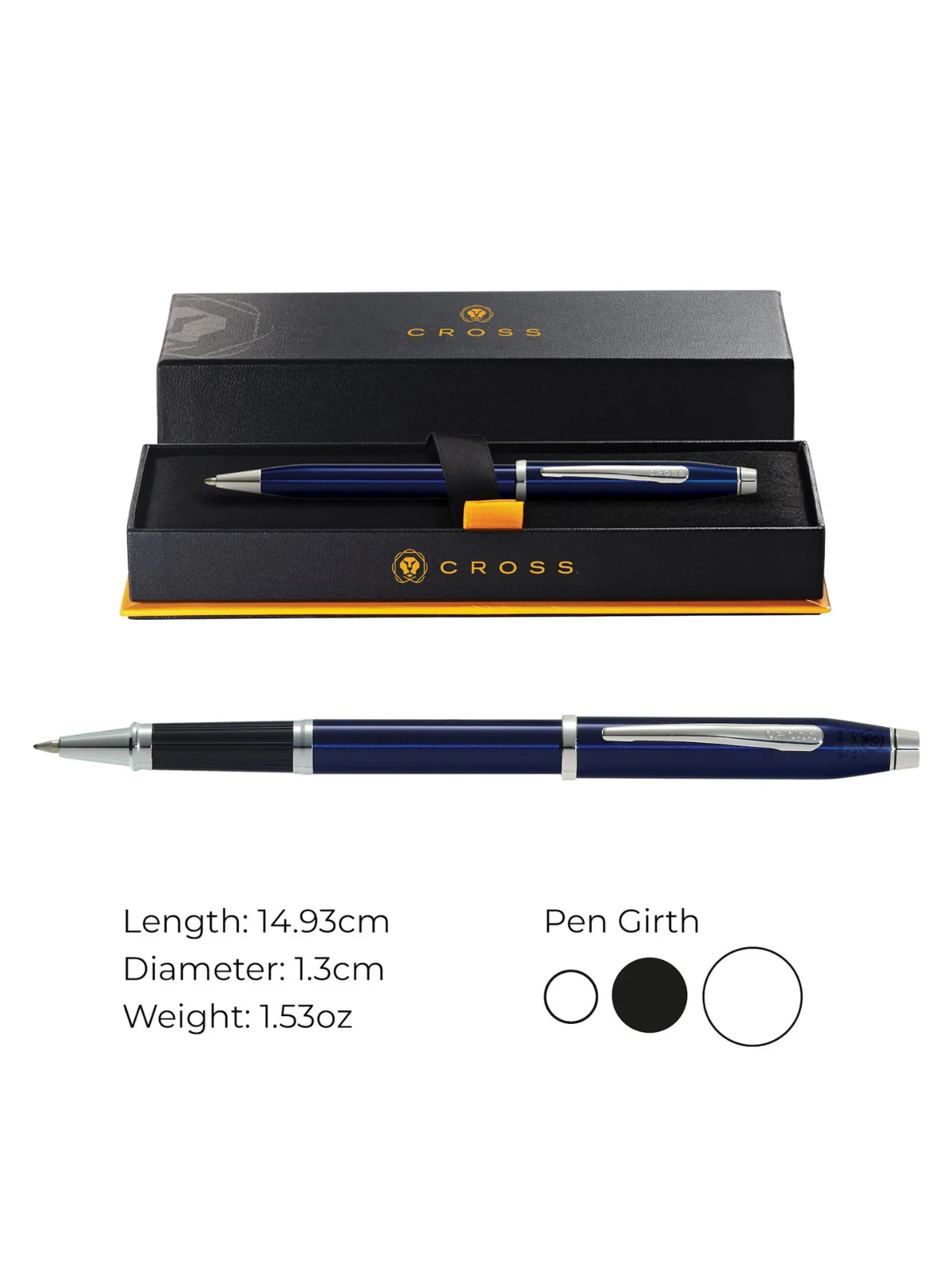 Century® II Blue Lacquer Rollerball Pen - Image 4