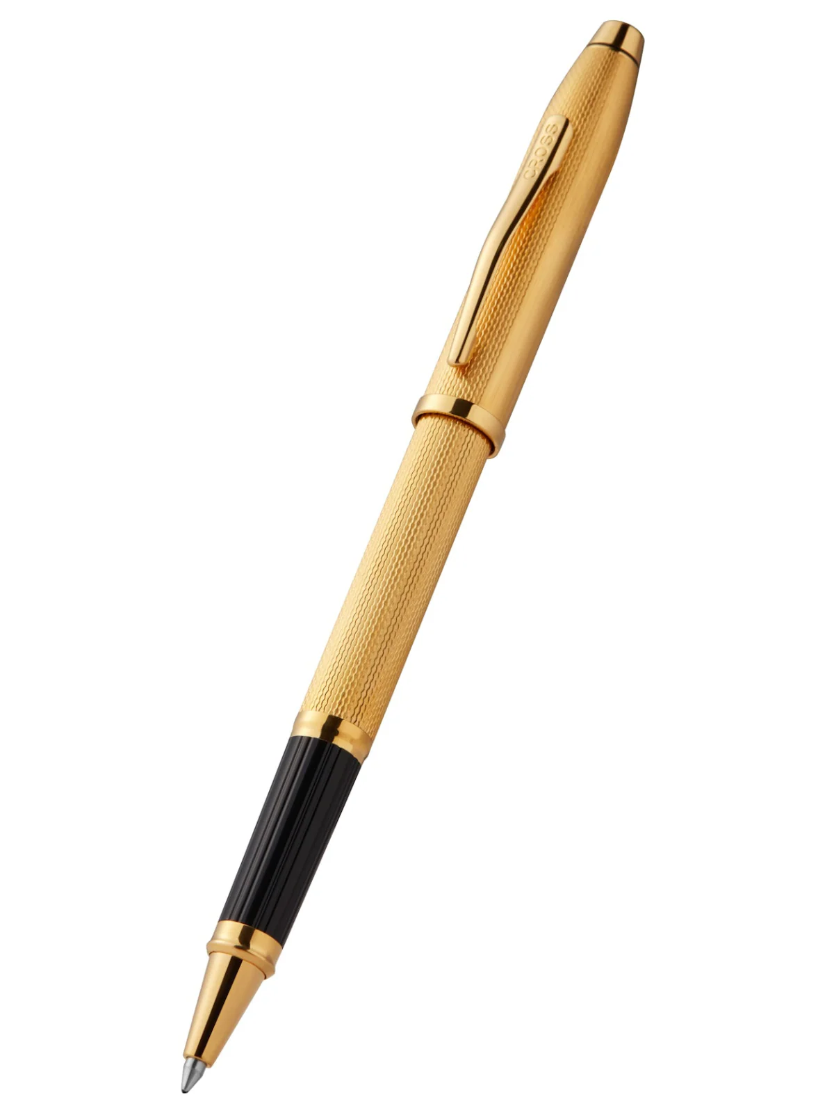 Century® II Polished 23KT Gold-plated Engraved Diamond Pattern Selectip Rollerball Pen - Image 5