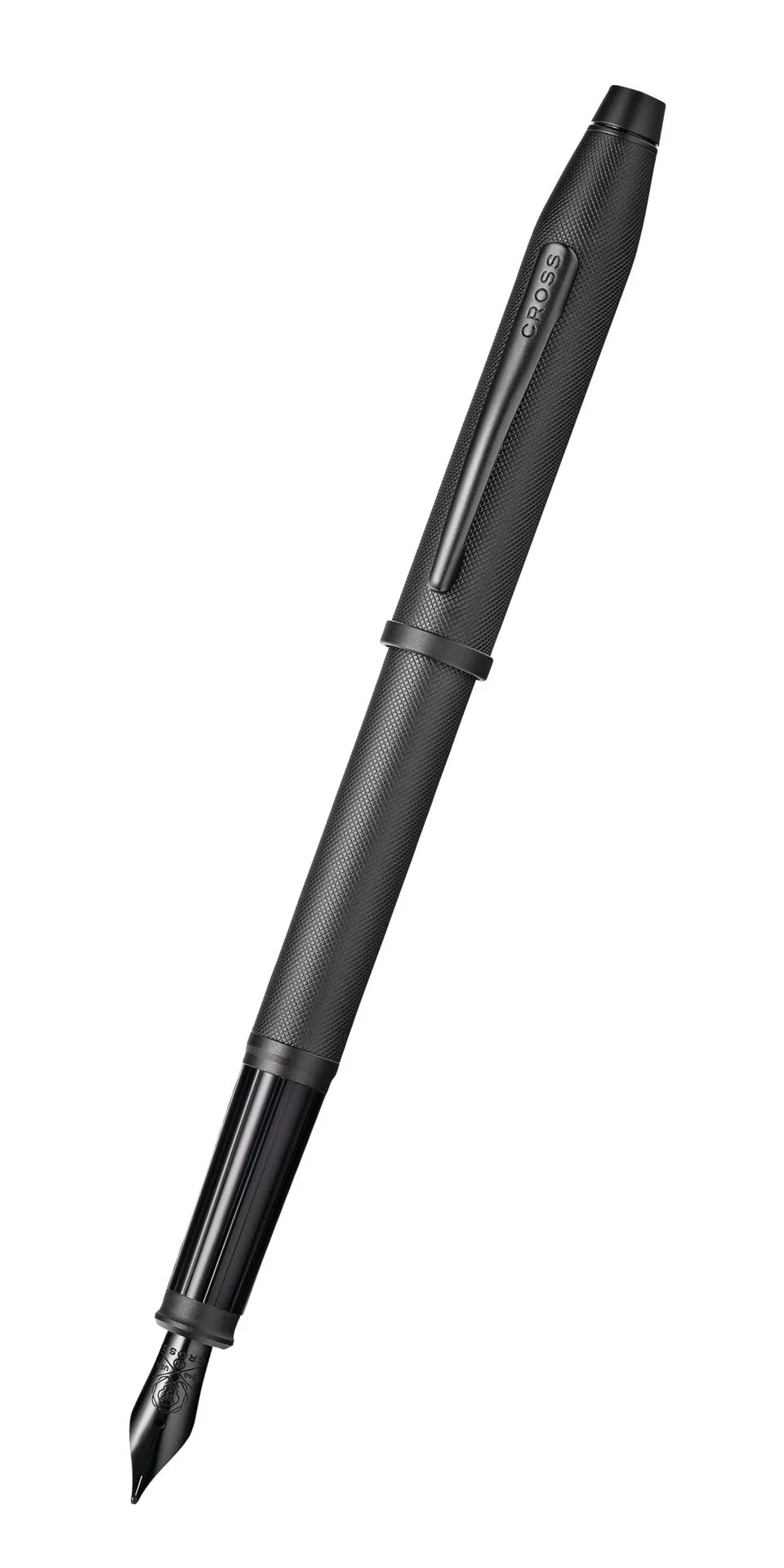 Century® II Black PVD Micro-knurl Medium Nib Fountain Pen