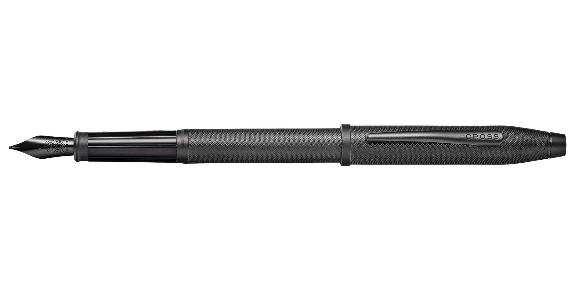 Century® II Black PVD Micro-knurl Medium Nib Fountain Pen - Image 3