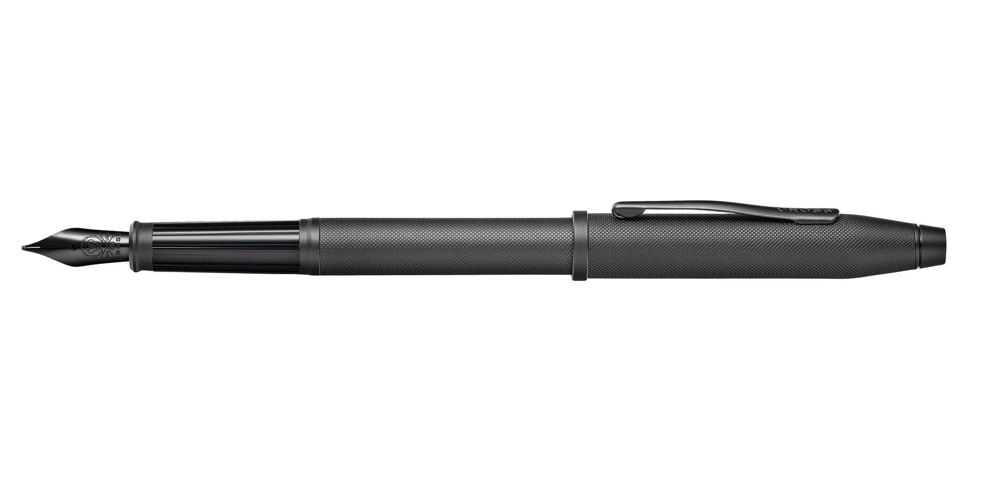 Century® II Black PVD Micro-knurl Medium Nib Fountain Pen - Image 4