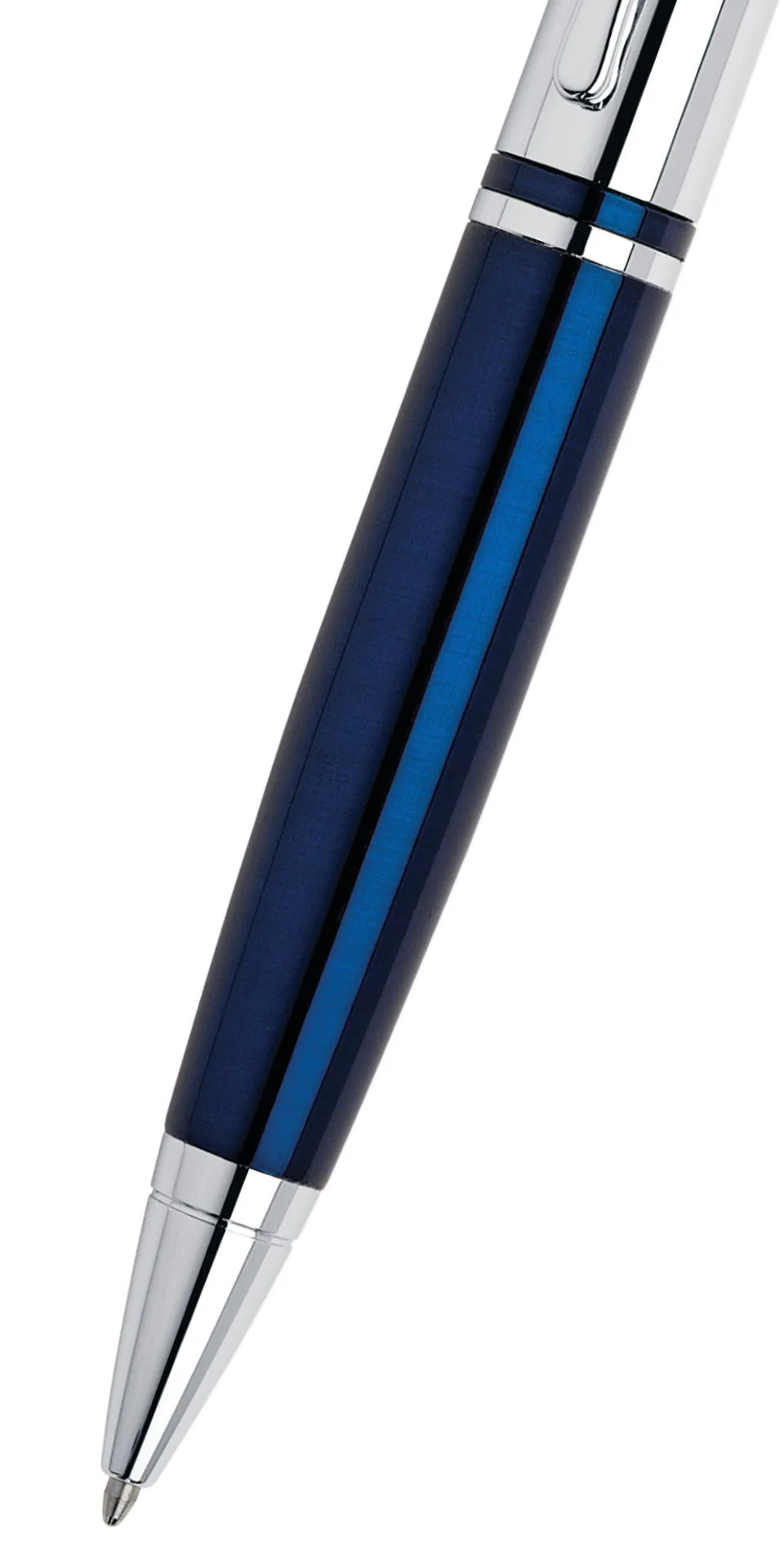 Calais⢠Chrome & Blue Lacquer Ballpoint Pen - Image 2