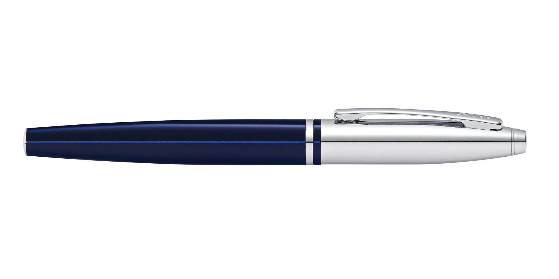 Calais™ Chrome & Blue Lacquer Rollerball Pen - Image 5