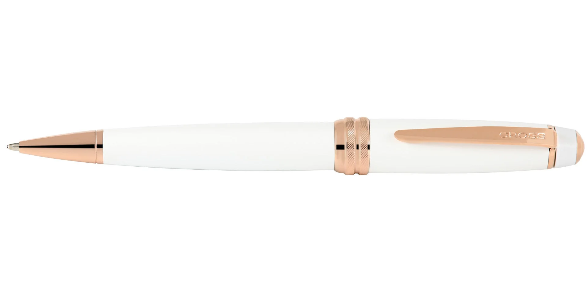 Bailey™ Pearlescent White Lacquer Ballpoint Pen - Image 4