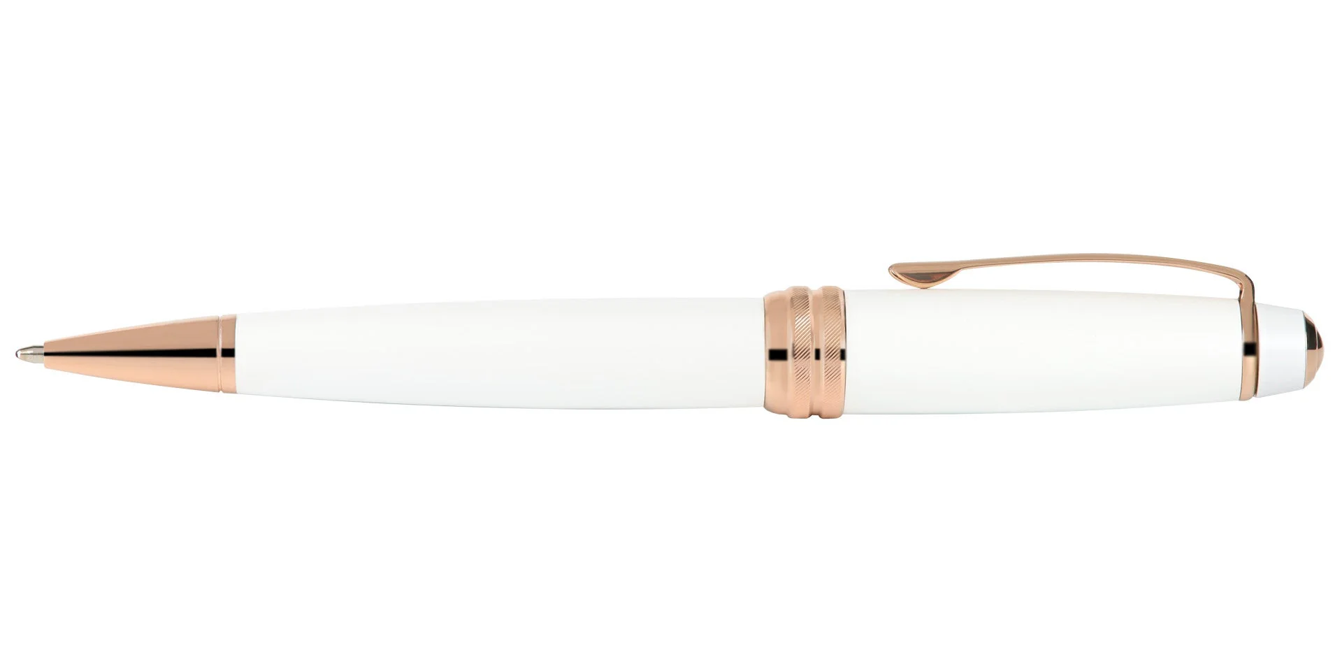 Bailey™ Pearlescent White Lacquer Ballpoint Pen - Image 5