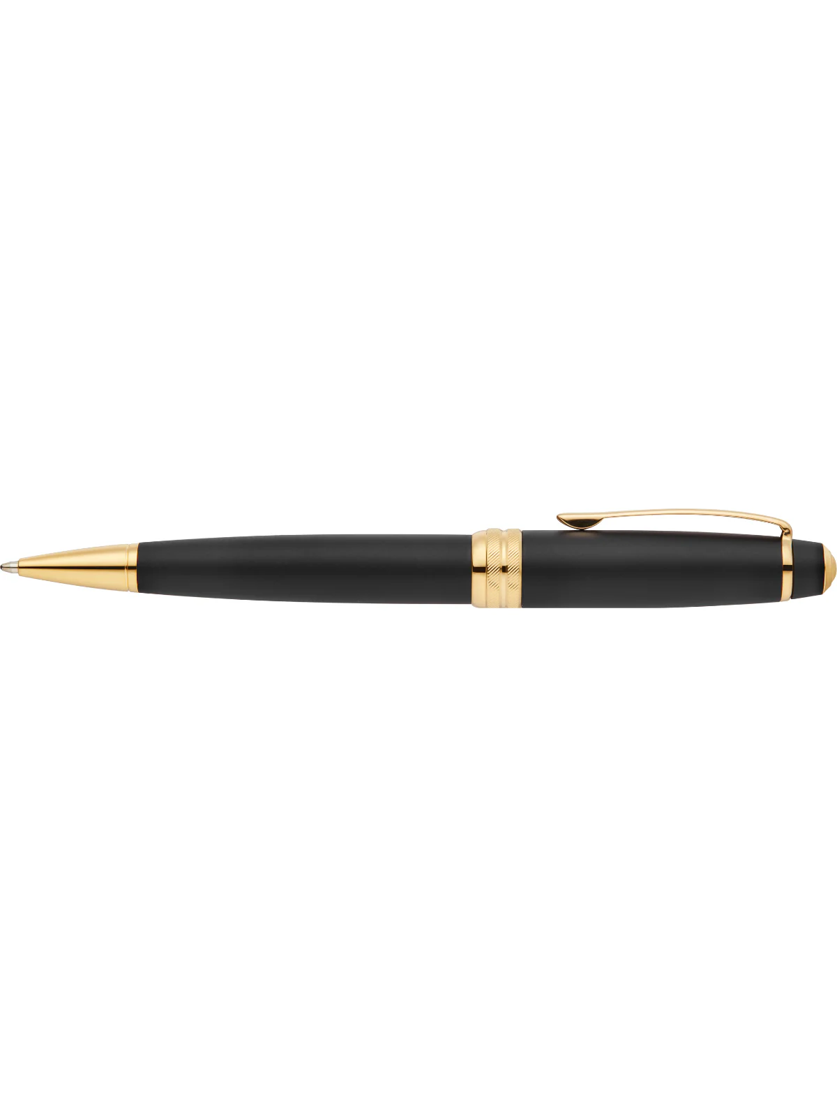 Bailey Matte Black Lacquer with 23KT Gold PVD Ballpoint Pen - Image 4