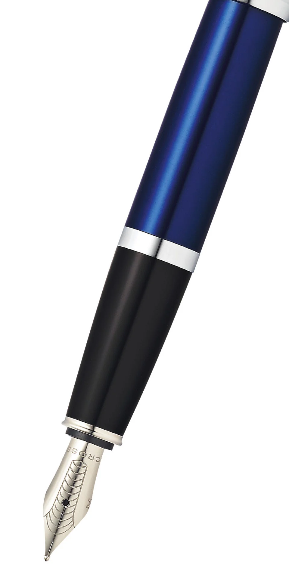 Bailey™ Blue Lacquer Stainless Steel Medium Nib Fountain Pen - Image 2