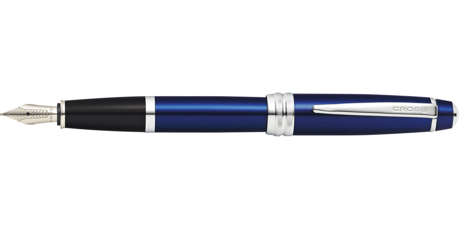 Bailey™ Blue Lacquer Stainless Steel Medium Nib Fountain Pen - Image 5