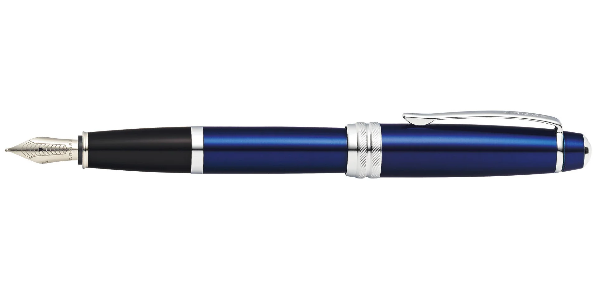 Bailey™ Blue Lacquer Stainless Steel Medium Nib Fountain Pen - Image 6