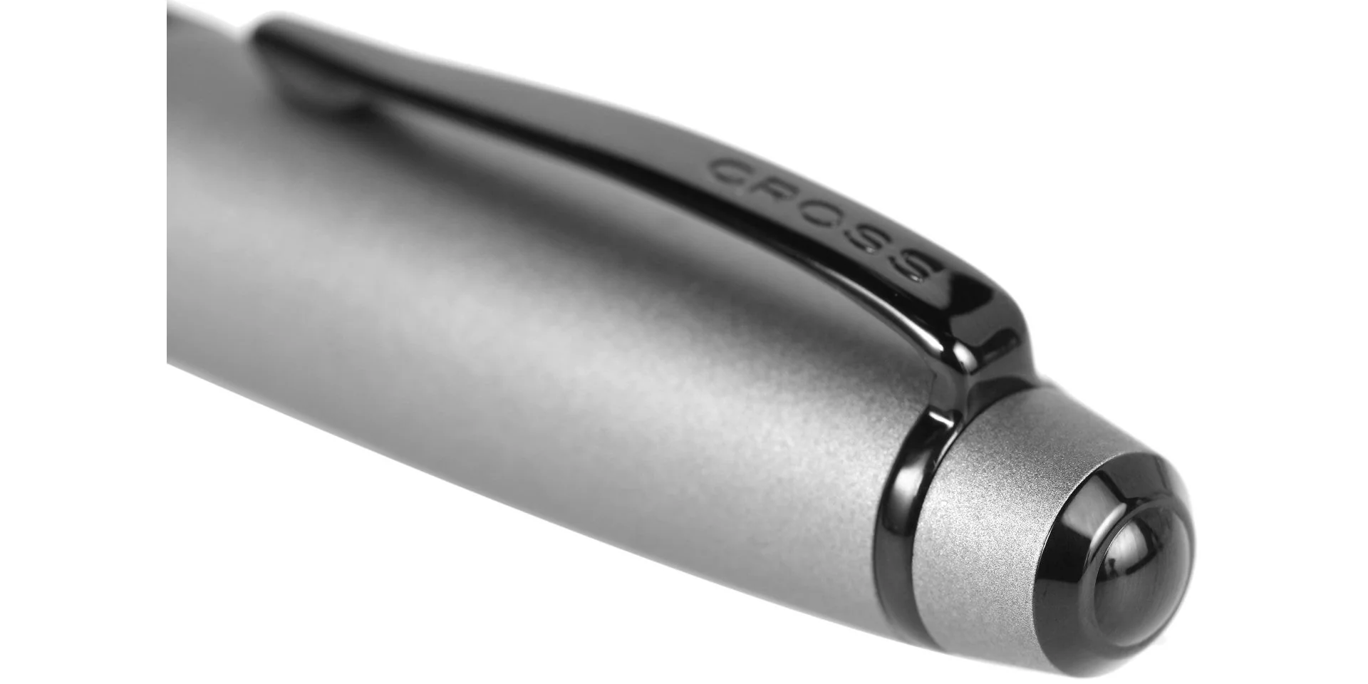 Bailey™ Matte Gray Lacquer Stainless Steel Fine Nib Fountain Pen - Image 3