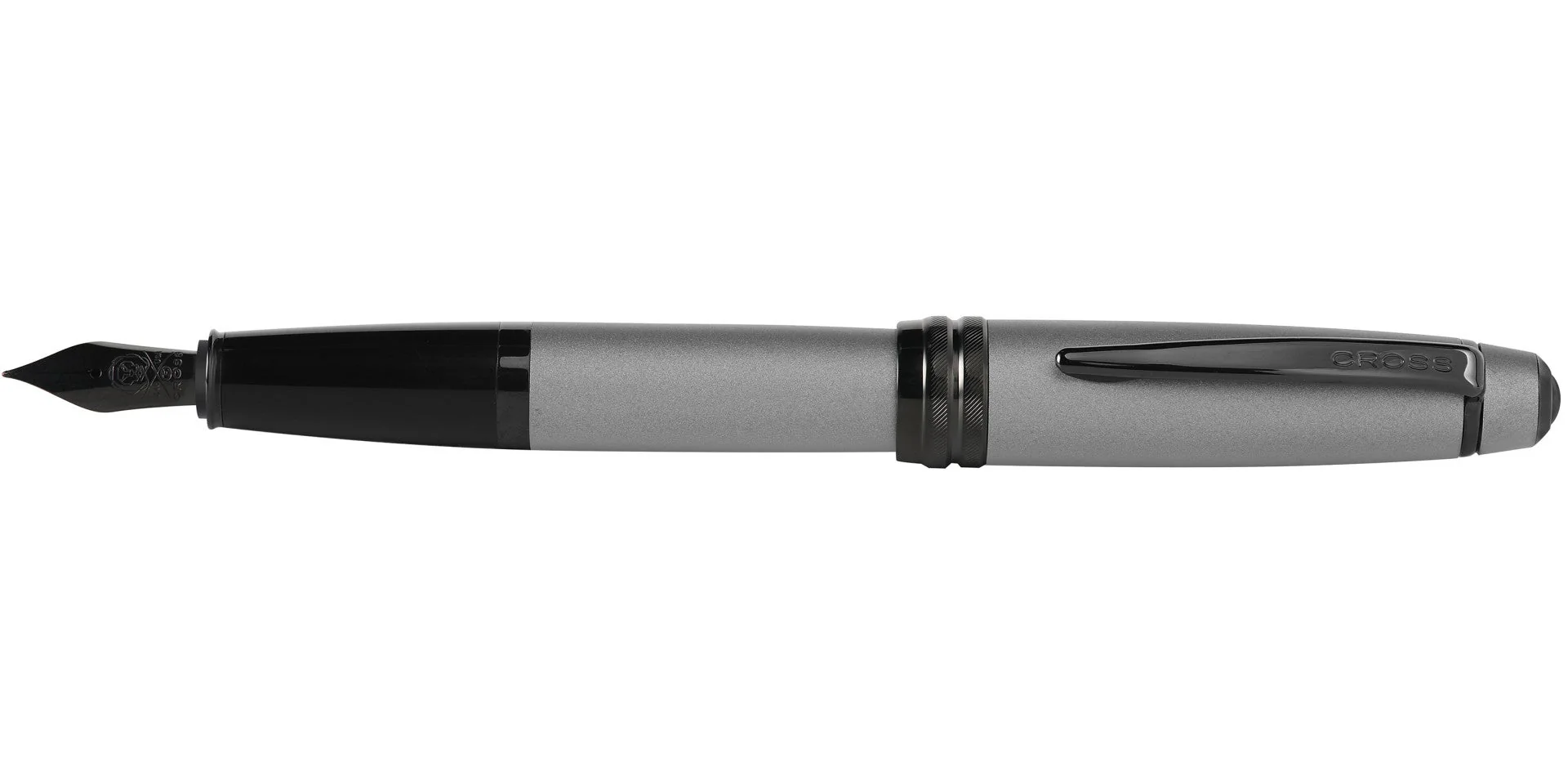 Bailey™ Matte Gray Lacquer Stainless Steel Medium Nib Fountain Pen - Image 5