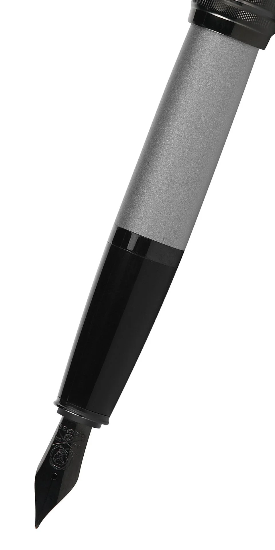 Bailey™ Matte Gray Lacquer Stainless Steel Extra-Fine Nib Fountain Pen - Image 2