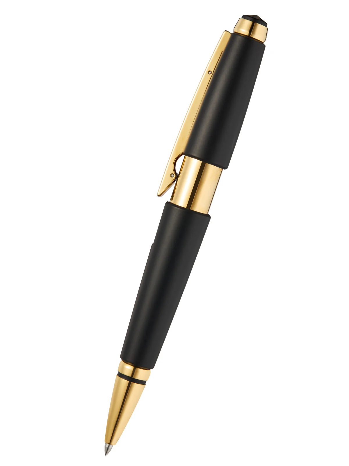 Edge™ Matte Black Lacquer with Gold PVD Appointments Selectip® Rollerball Pen - Image 2
