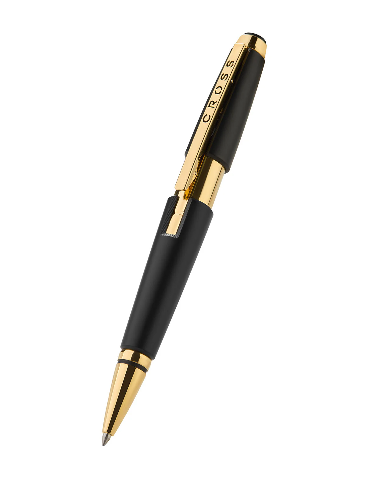 Edge™ Matte Black Lacquer with Gold PVD Appointments Selectip® Rollerball Pen - Image 4