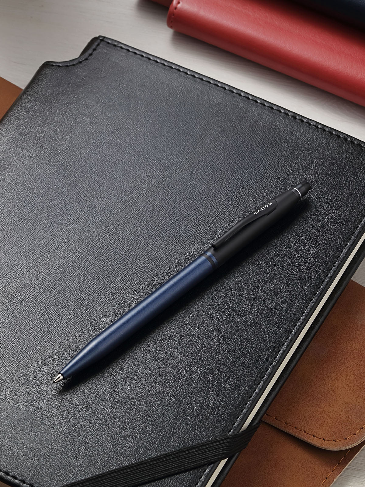 Click™ Tuxedo Satin Metallic Blue Ballpoint Pen - Image 5