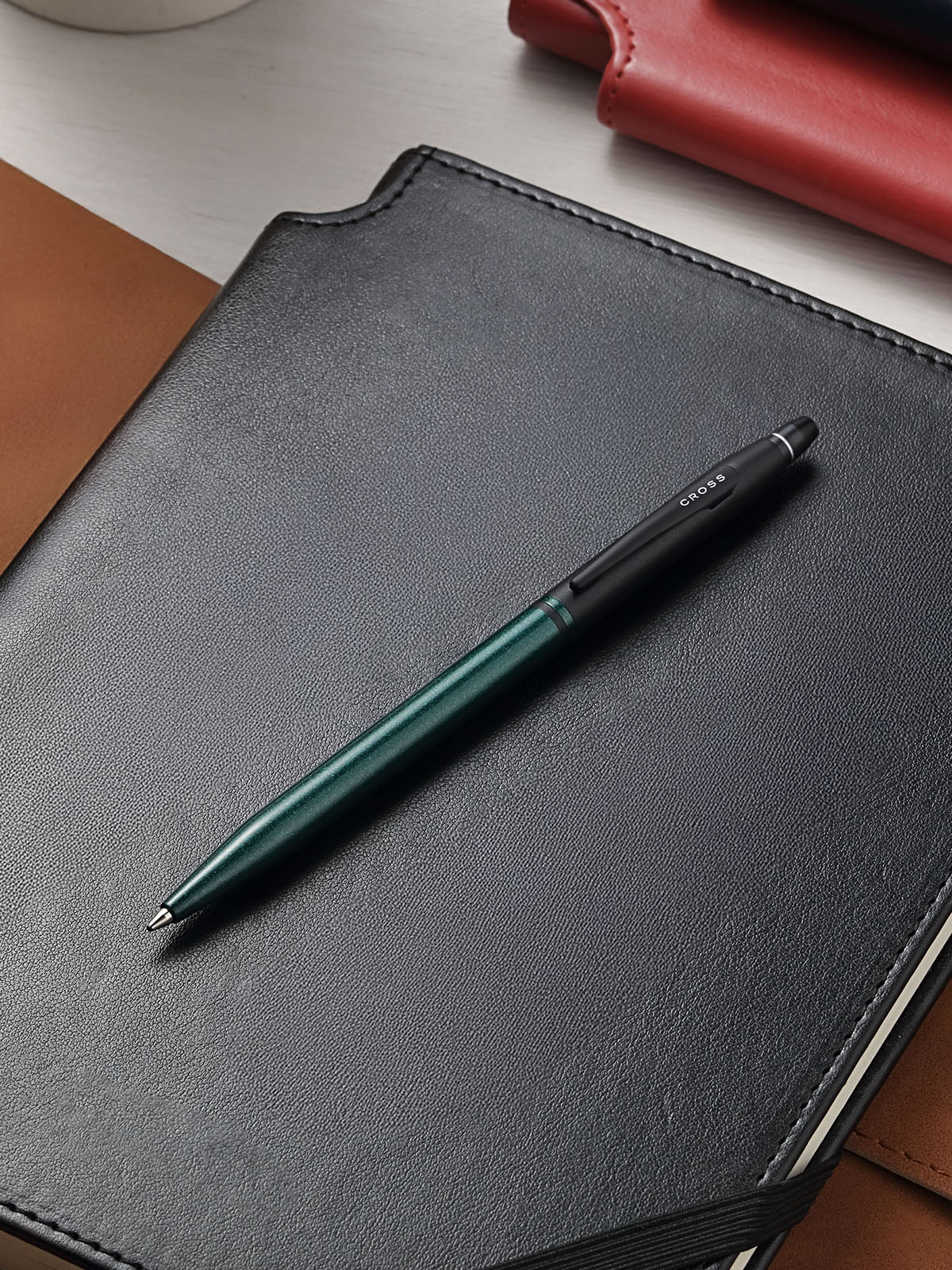 Click™ Tuxedo Satin Metallic Green Ballpoint Pen - Image 5