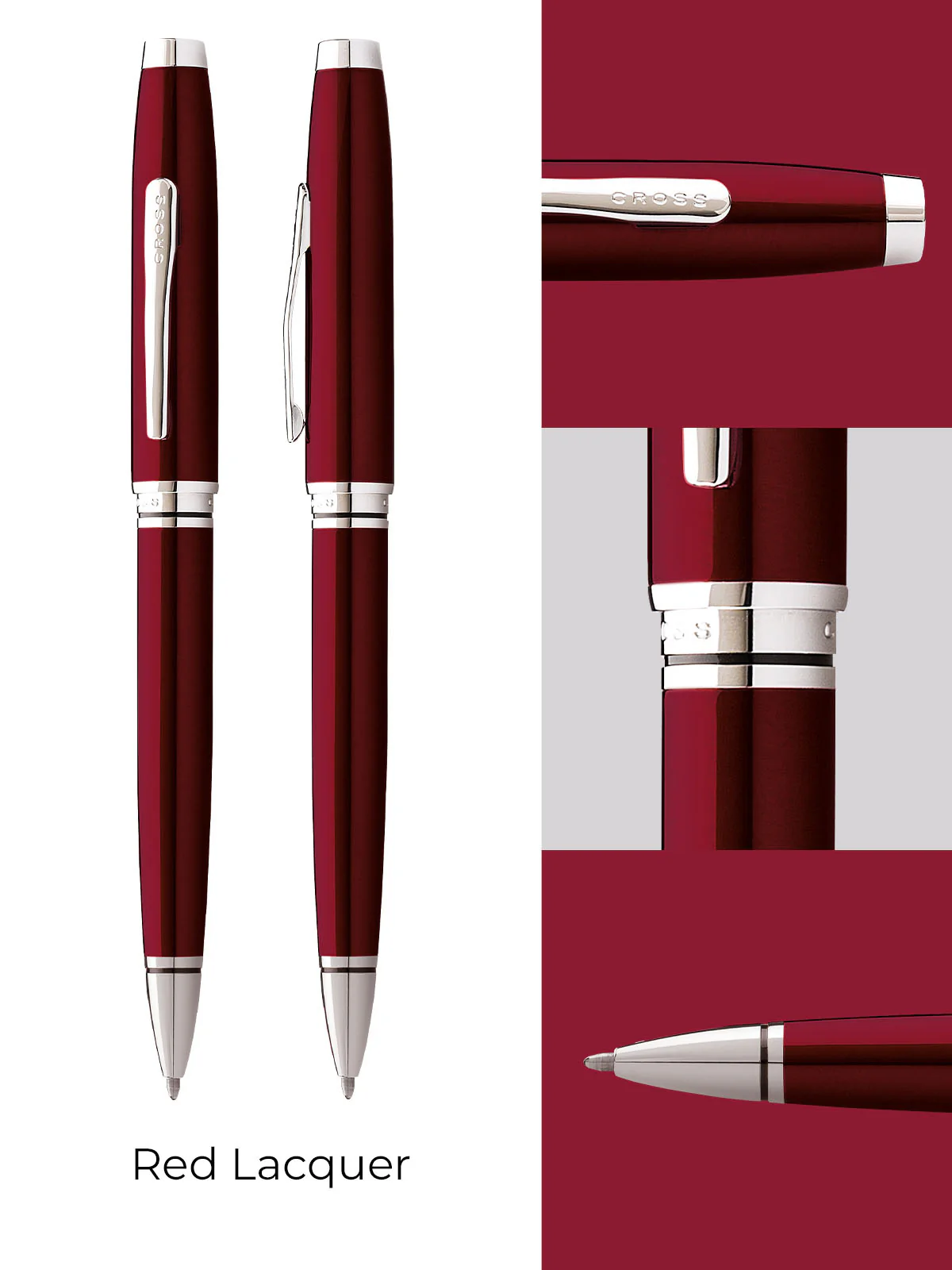 Coventry Red Lacquer Ballpoint Pen - Image 3