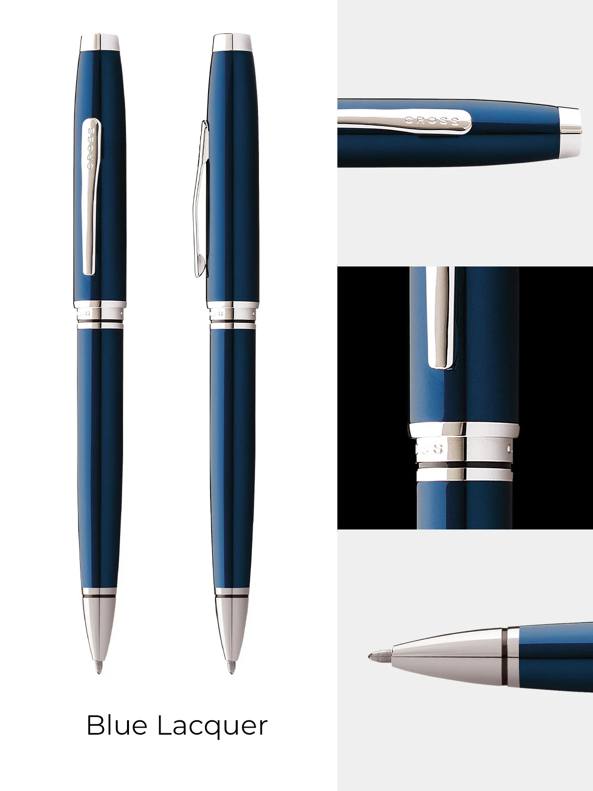 Coventry Blue Lacquer Ballpoint Pen - Image 3
